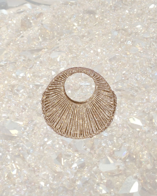 Sara Jewel Mini Bag – Champagne Gold-Medium