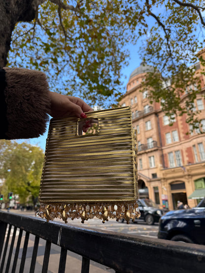 CHAMPAGNE DRIP BAG-Gold