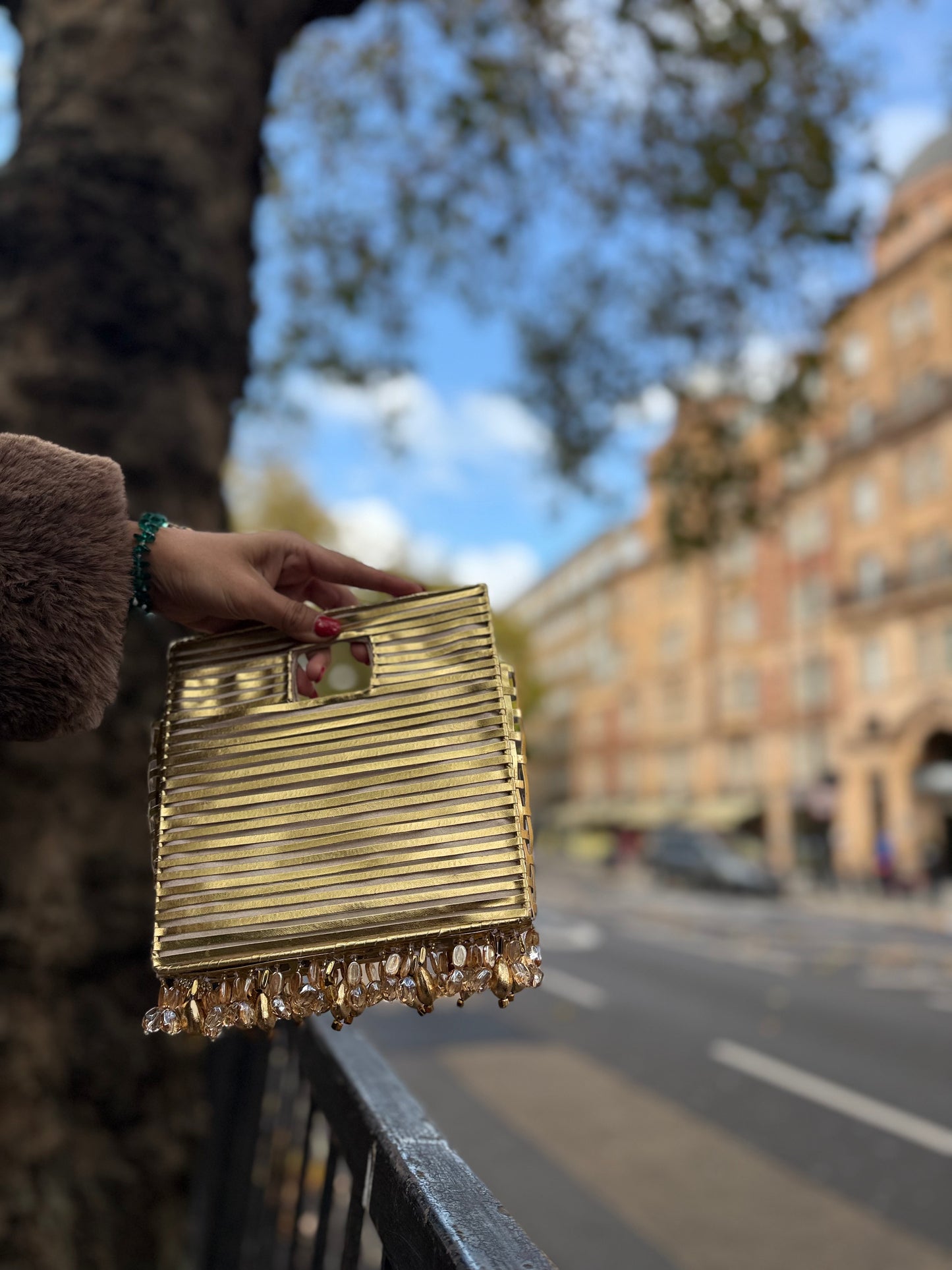 CHAMPAGNE DRIP BAG-Gold