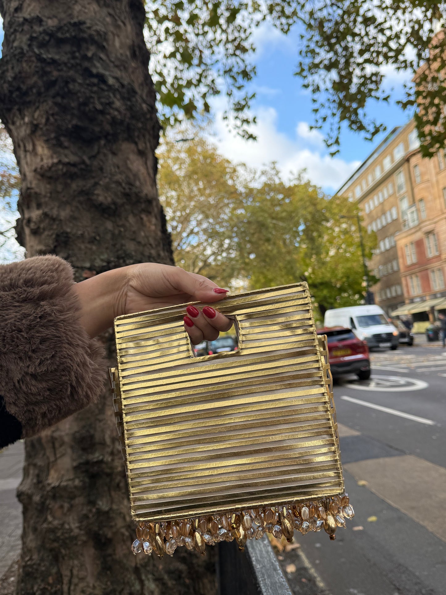 CHAMPAGNE DRIP BAG-Gold
