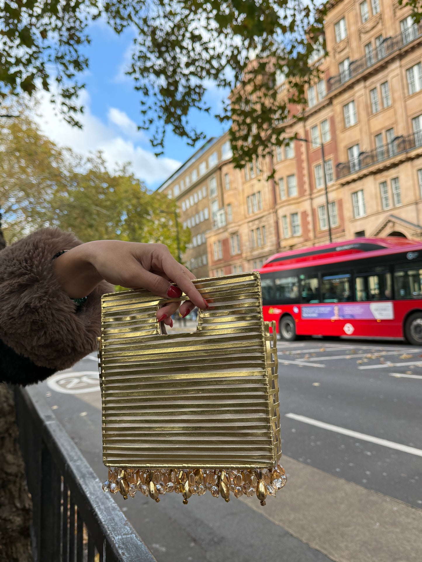 CHAMPAGNE DRIP BAG-Gold
