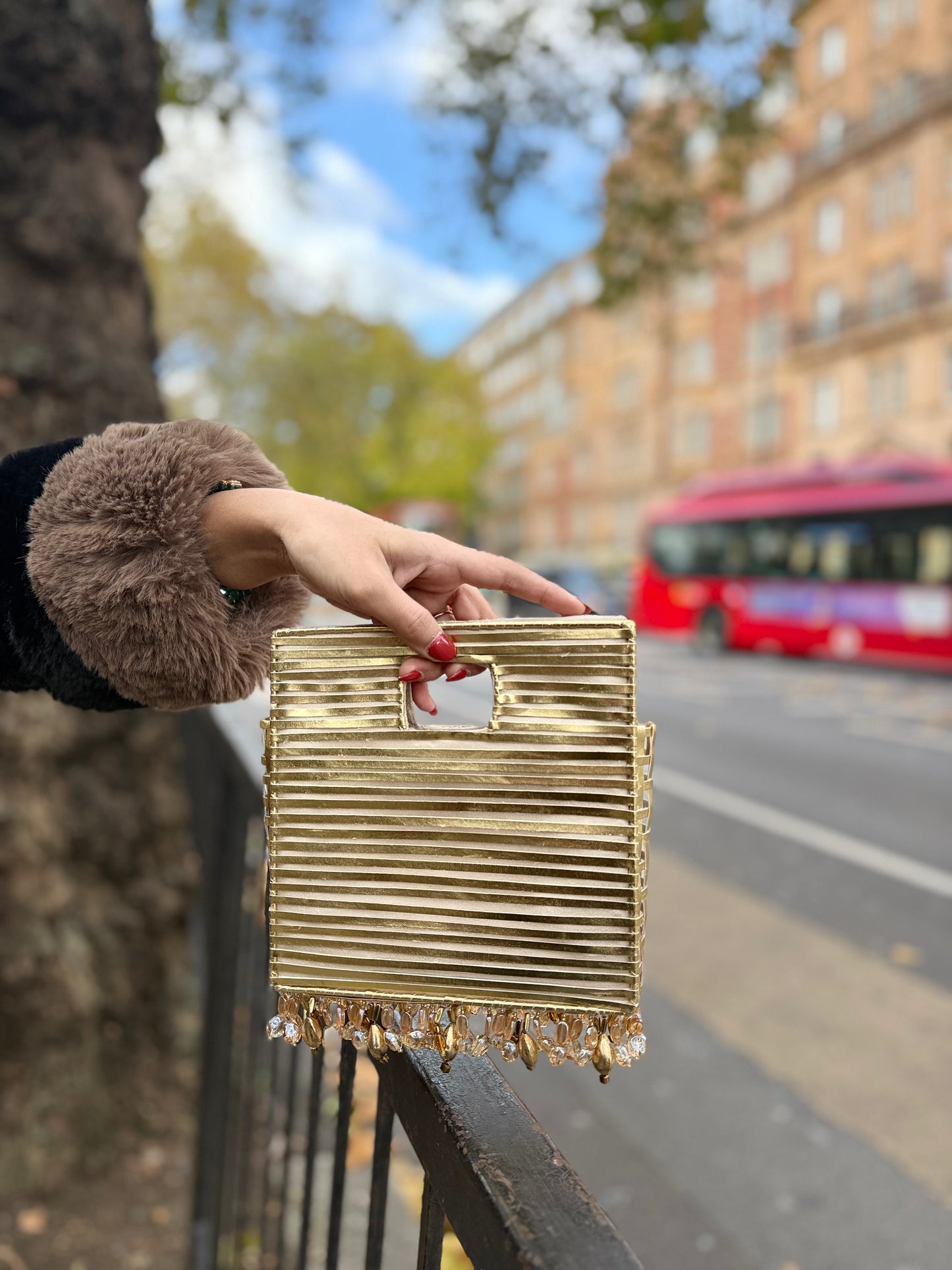 CHAMPAGNE DRIP BAG-Gold