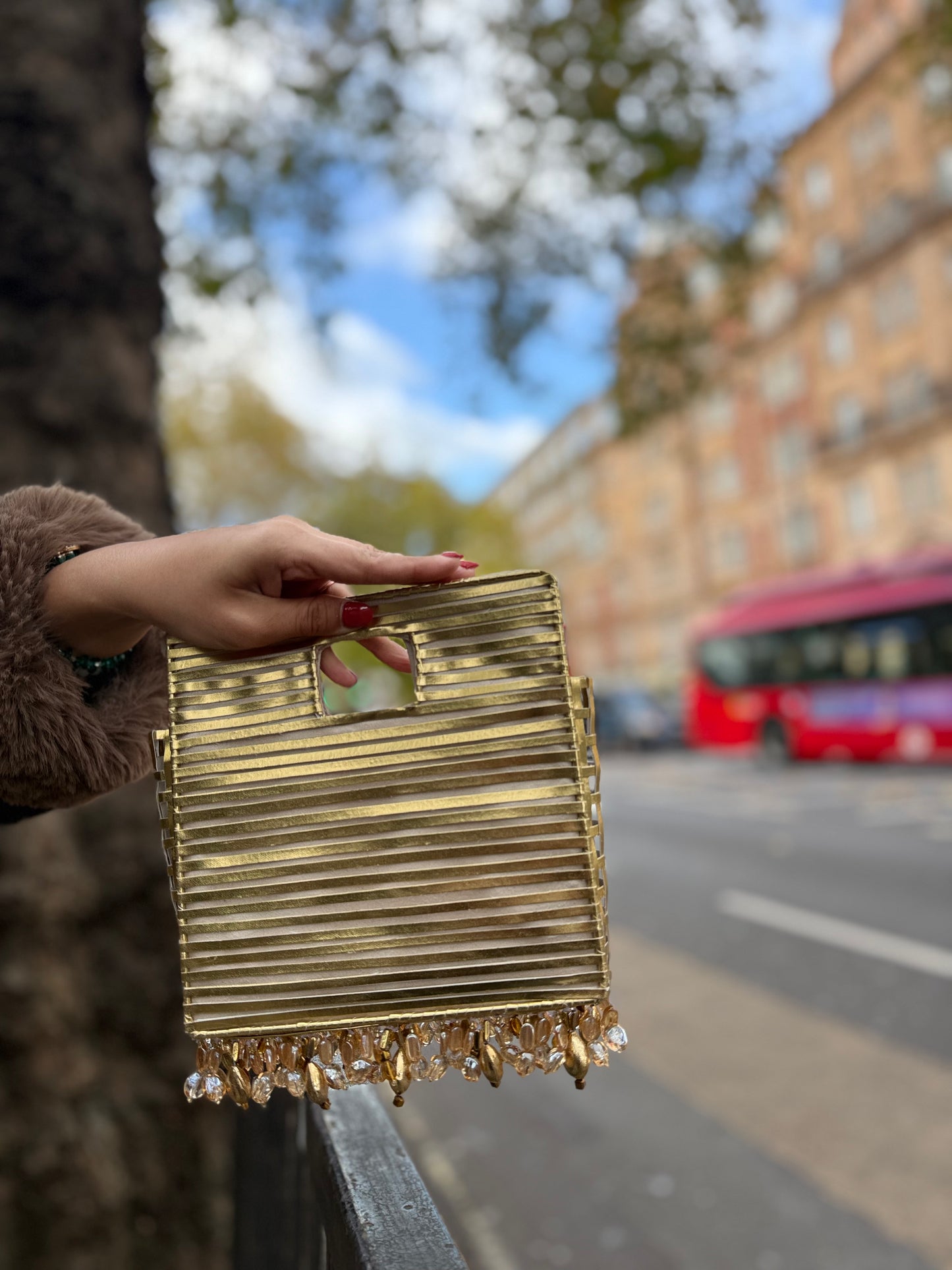 CHAMPAGNE DRIP BAG-Gold