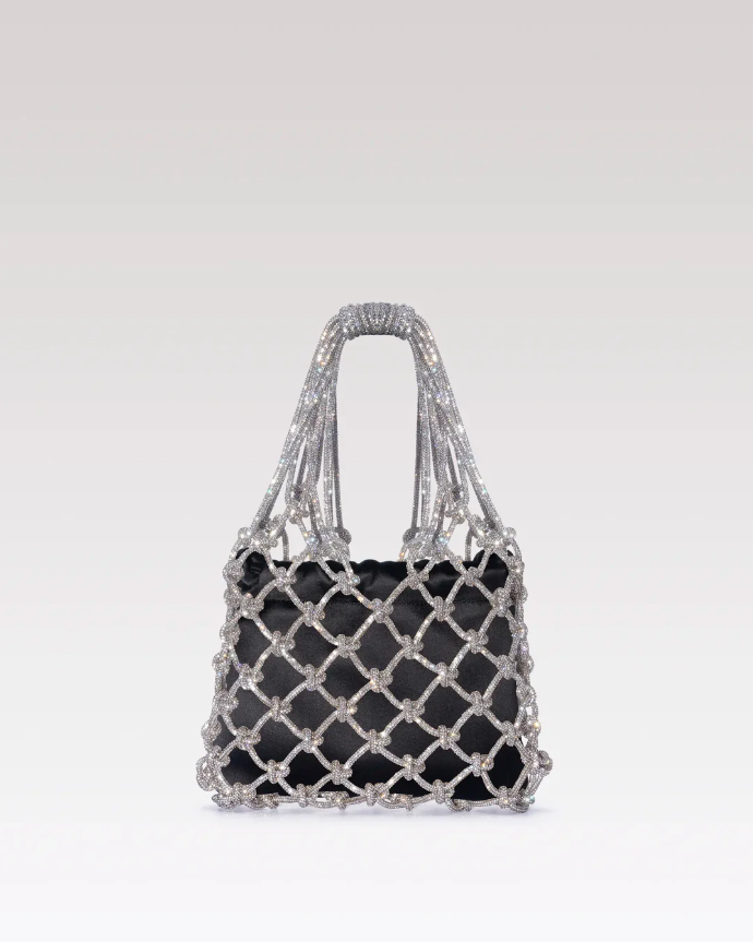 Satin Mesh Bag - Black