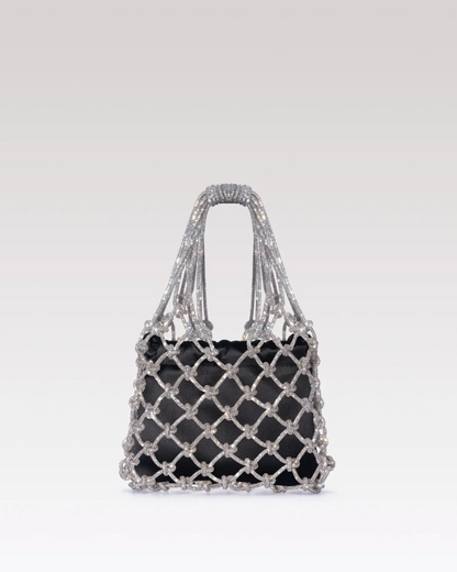 Satin Mesh Bag - Black