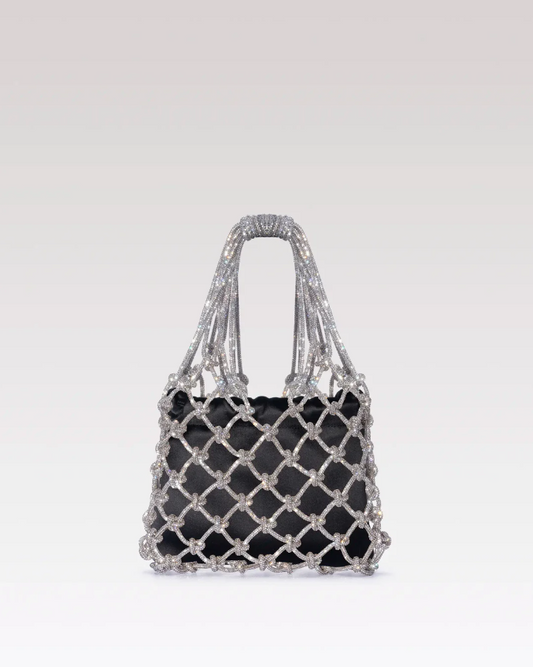 Satin Mesh Bag - Black