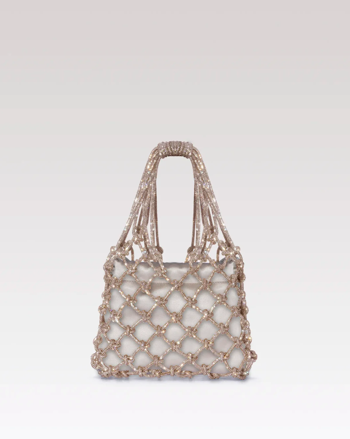Satin Mesh Bag - Golden