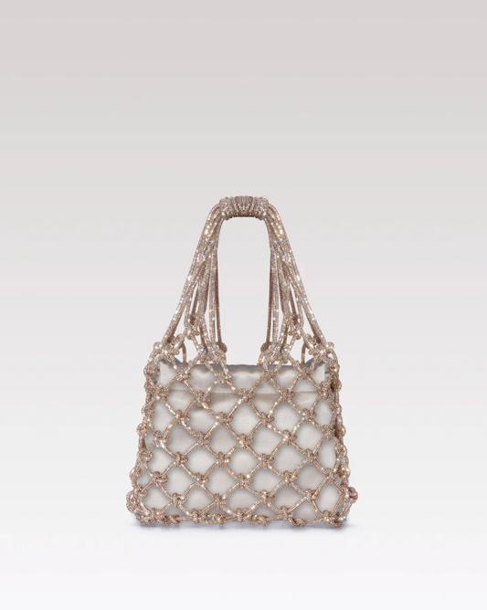 Satin Mesh Bag - Golden