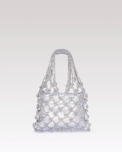 Satin Mesh Bag - Silver