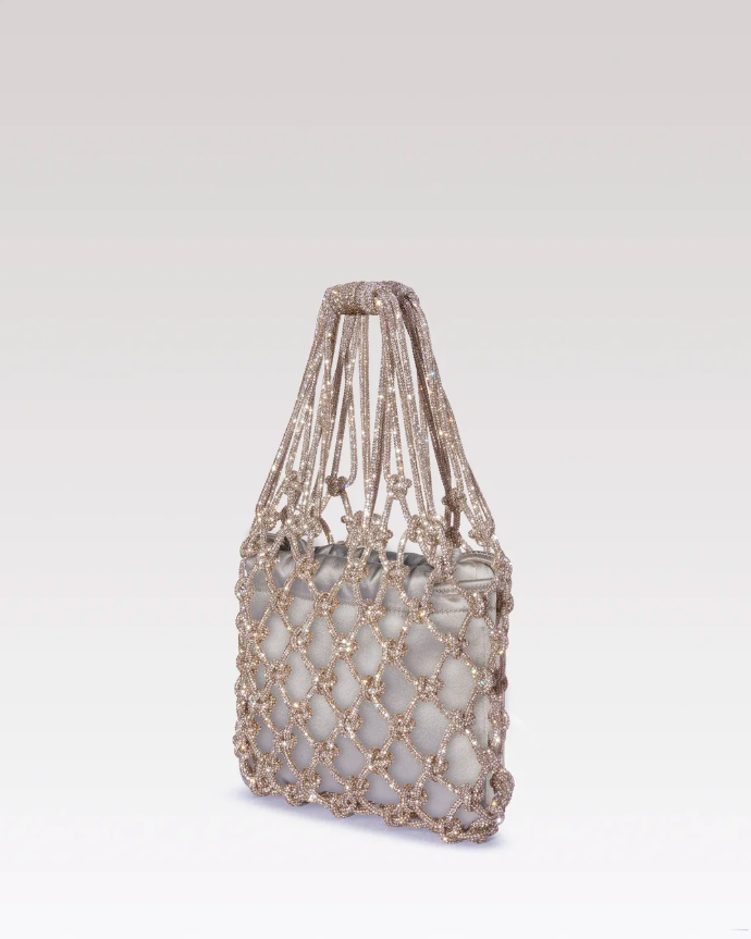Satin Mesh Bag - Golden