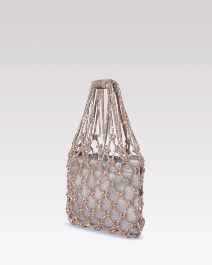 Satin Mesh Bag - Golden